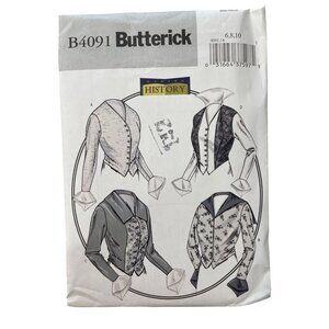 Butterick 1914 Basque Shirt Sewing Pattern Sizes 6 8 10 Historical UNCUT